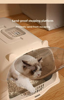 Caixa de areia grande com fechamento total para gatinhos