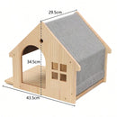 Árvore para gatos de madeira com suporte para escalada, montada na parede, em sisal, com arranhador, rede com pedal, playground interno para gatinhos.