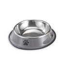 Tigela para animais de estimação em aço inoxidável, ideal para gatos e cães.