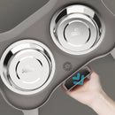 Tigela dupla de aço inoxidável para animais de estimação.