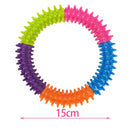 Brinquedo fofo para cães, disco voador para treinamento, anel com espinhos