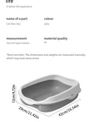 Caixa de areia semi-fechada à prova de respingos para gatos