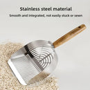 Pá de aço para areia de gato com cabo longo