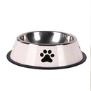 Tigela para animais de estimação em aço inoxidável, ideal para gatos e cães.