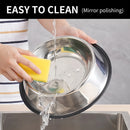 Tigela de aço inoxidável para cães e gatos, ideal para alimentação e bebida.