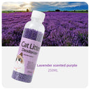 Um frasco de pérolas desodorizantes para areia de gato