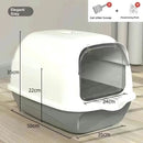 Caixa de areia grande com fechamento total para gatinhos