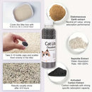 Um frasco de pérolas desodorizantes para areia de gato